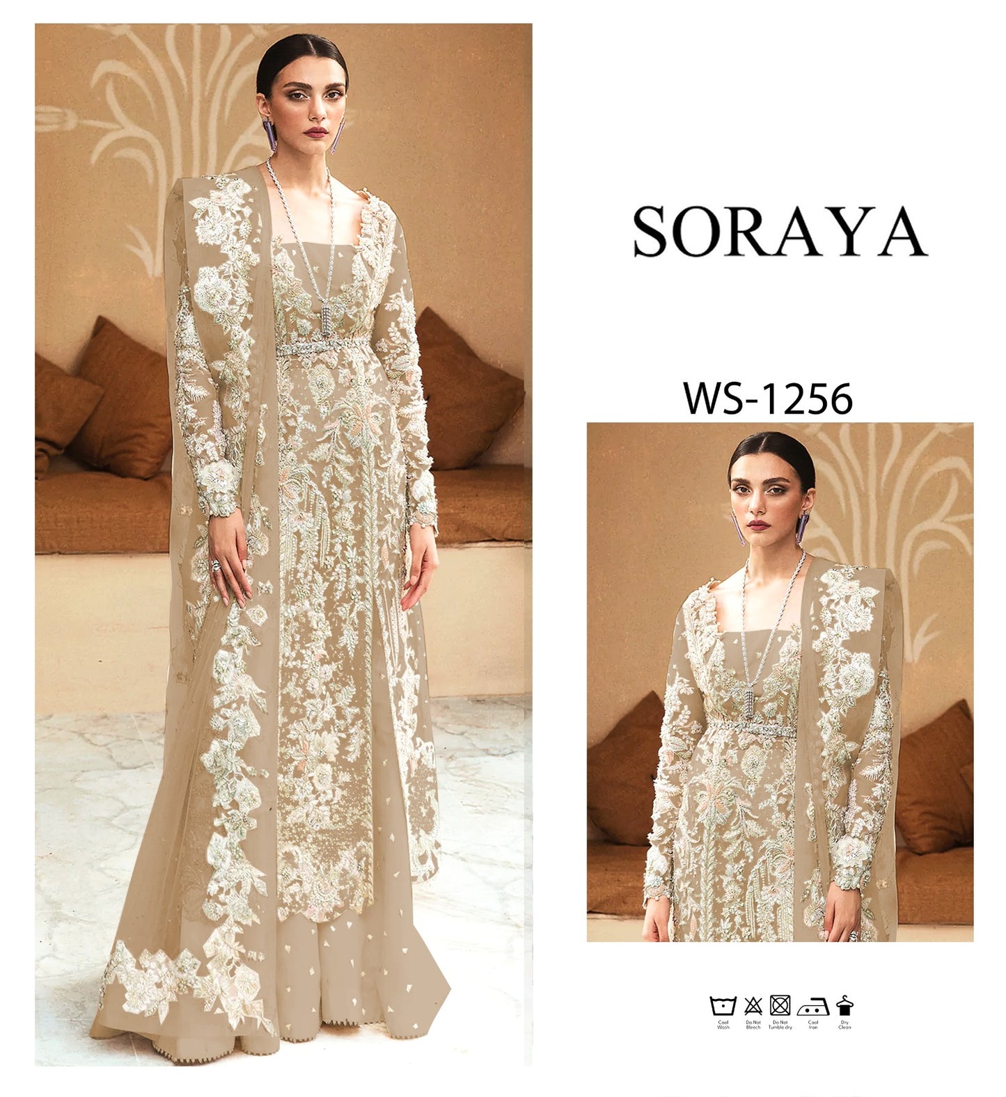 Soraya Dress – 4-Piece Luxury Suit | Sale with Free Inner & Trouser