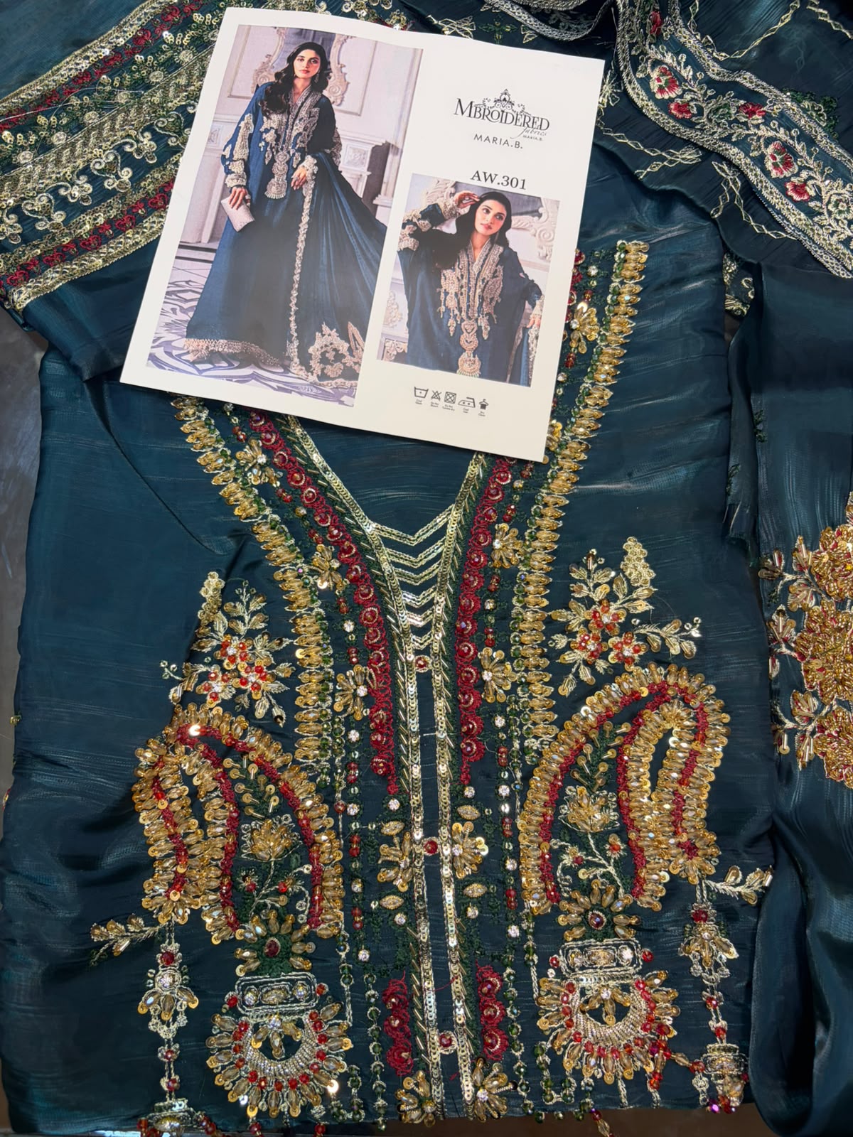 Maria B Shesha Silk Article with Raw Silk Inner & Trouser