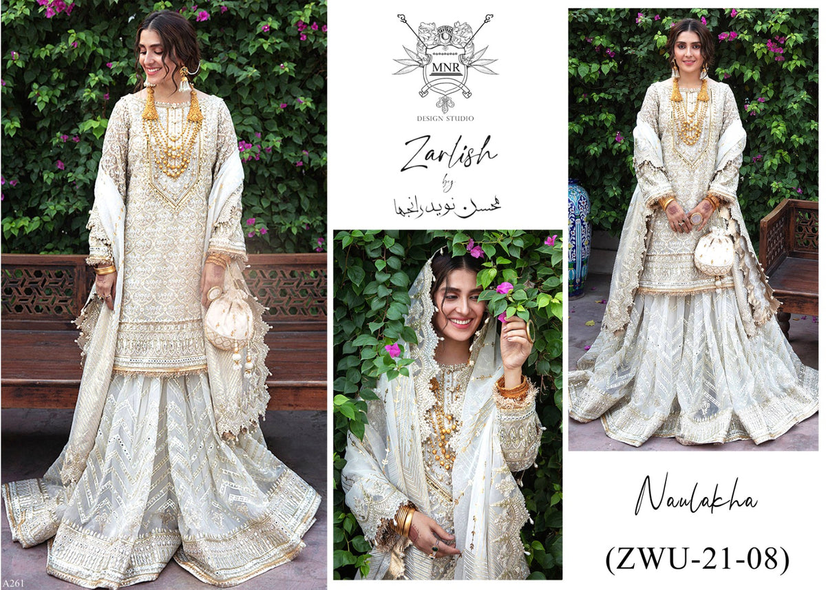 MNR Design Studio Zarlish – Premium Embroidered Sharara