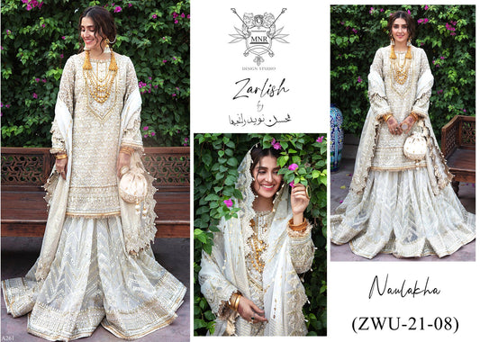 MNR Design Studio Zarlish – Premium Embroidered Sharara