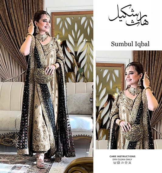 Haris Shakeel Luxury Embroidered 4-Piece Unstitched Suit