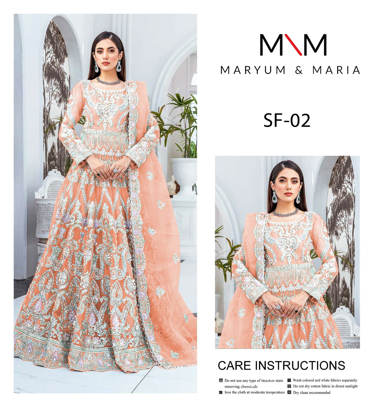 Maryum & Maria Luxury Embroidered Maxi – Rs. 12,500