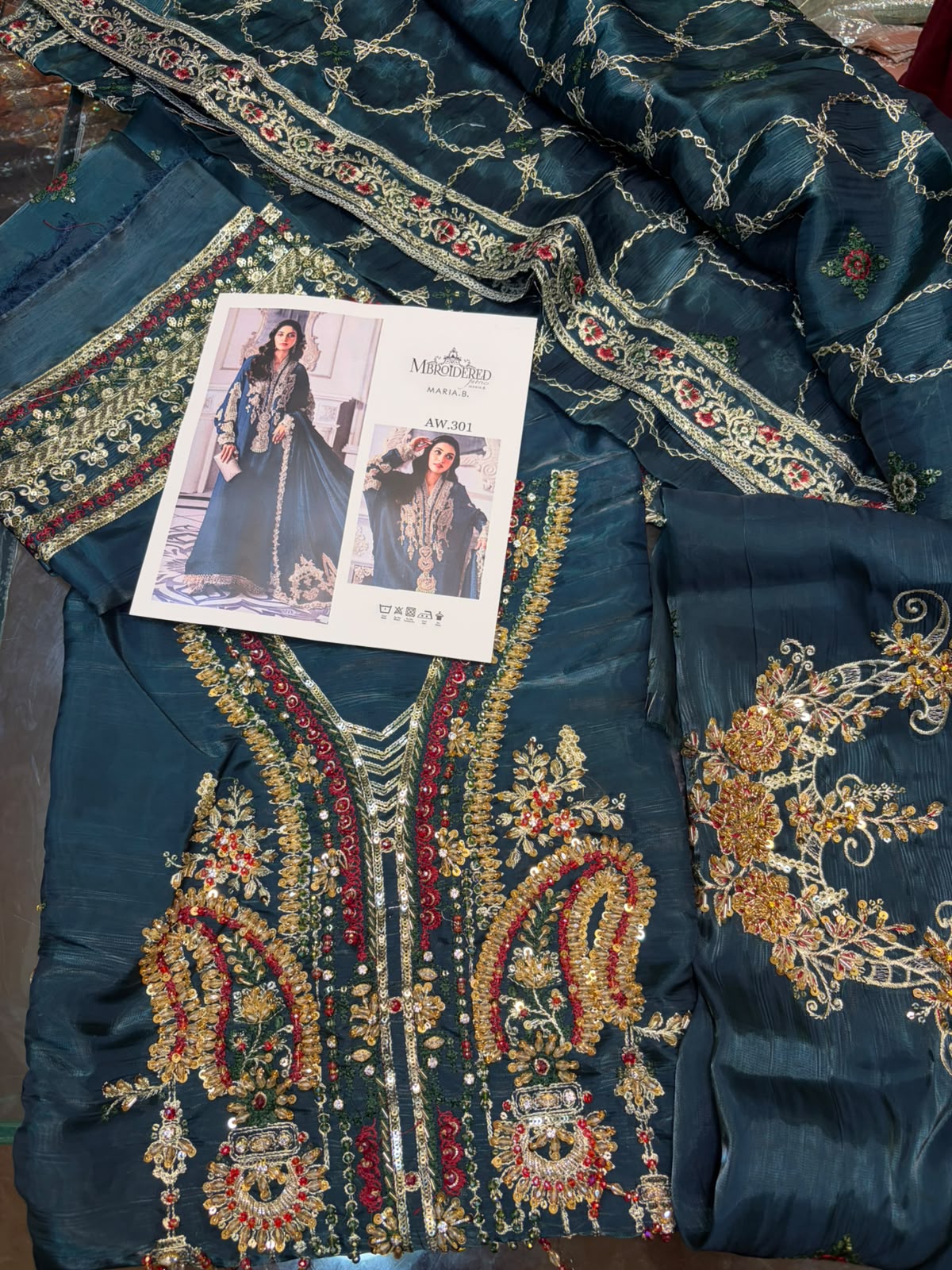 Maria B Shesha Silk Article with Raw Silk Inner & Trouser