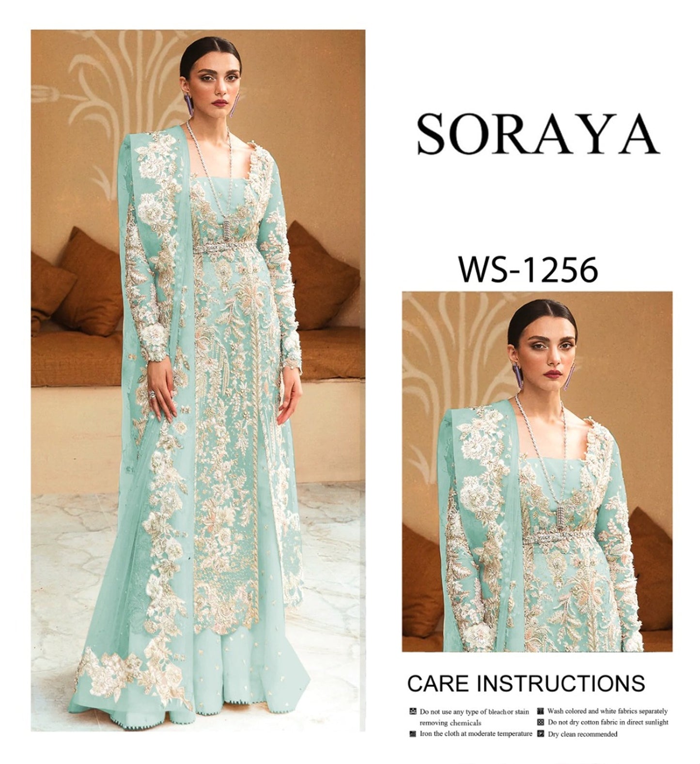 Soraya Dress – 4-Piece Luxury Suit | Sale with Free Inner & Trouser