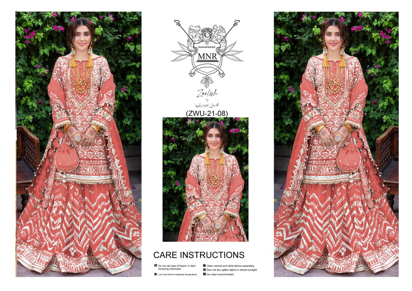 MNR Design Studio Zarlish – Premium Embroidered Sharara